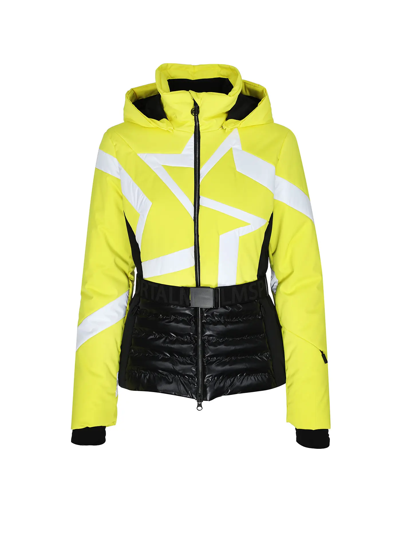 SPORTALM | Damen Skijacke mit Sternen-Muster und Gürtel | 